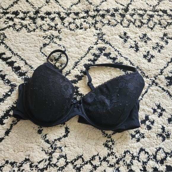 Victoria's Secret Body by Victoria Lined Demi Black Lace Bra 32DD - Picture 1 of 6